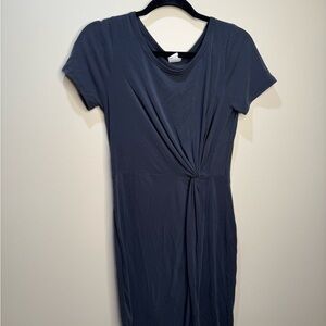 Elegant Black Knot-Front Dress
